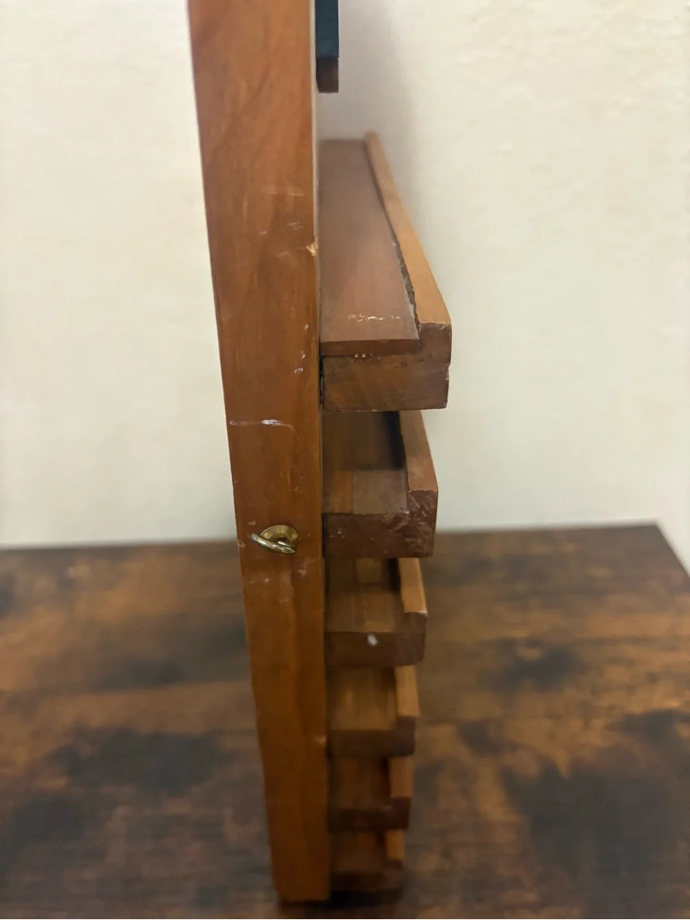 Vintage wooden hanging perpetual wall calendar 15x9inches